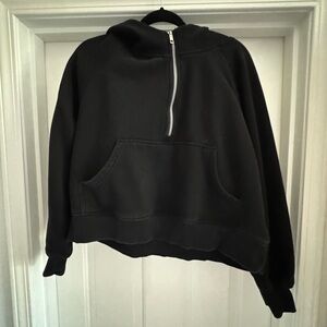 Black Half-Zip Hoodie